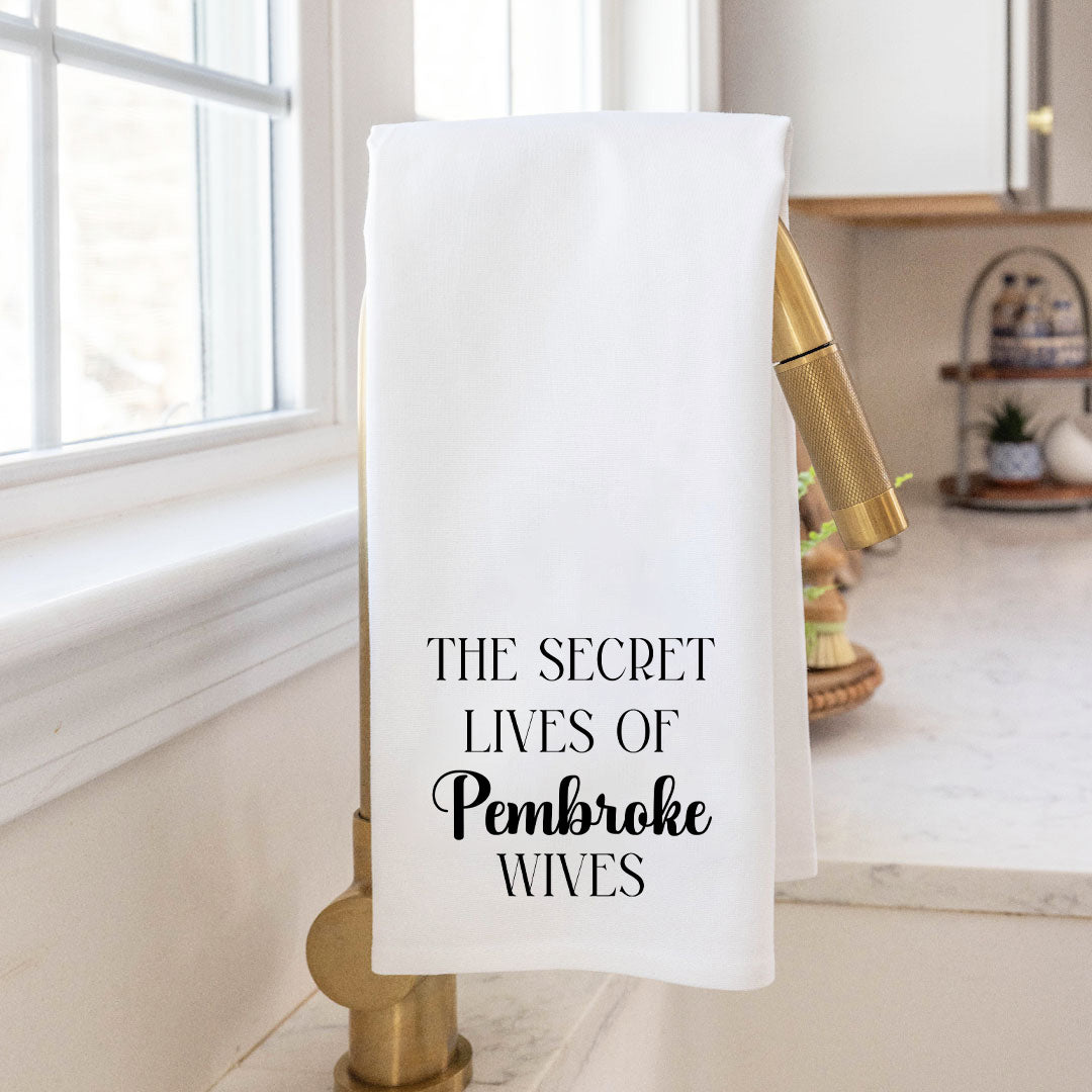 Personalized The Secret Lives of Wives Tea Towel