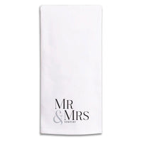 Mr & Mrs Location Personalized Tea Towel