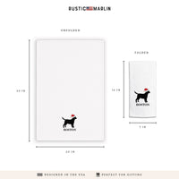 Santa Dog Personalized Tea Towel