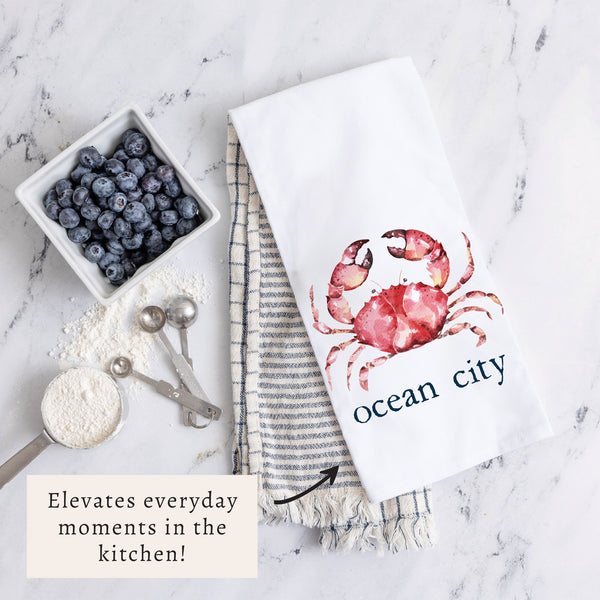 Crab Personalized Tea Towel