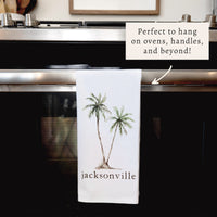 Palm Trees Personalized Tea Towel