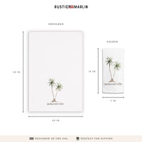 Palm Trees Personalized Tea Towel