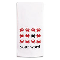 Crab Personalized Tea Towel