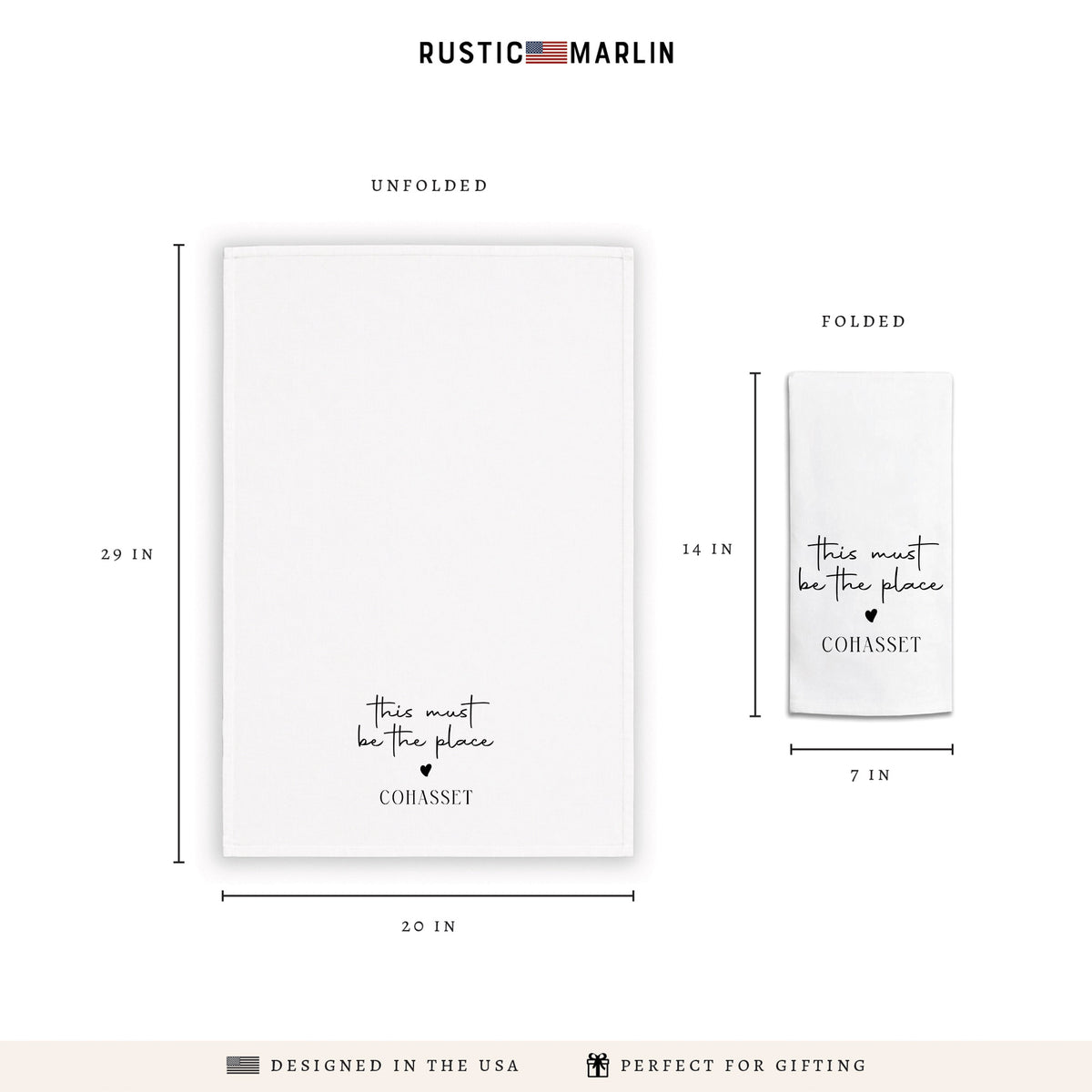 This Must Be The Place Personalized Tea Towel