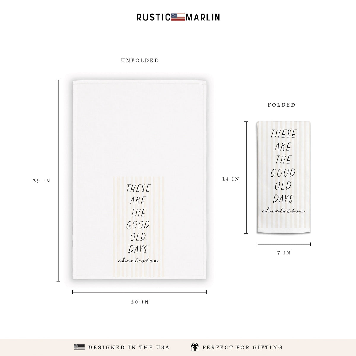 These Are The Good Old Days Personalized Tea Towel