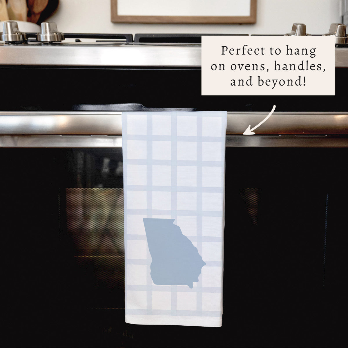 State Gingham Personalized Tea Towel