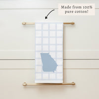 State Gingham Personalized Tea Towel
