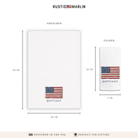 American Vintage Flag Personalized Tea Towel
