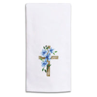 Floral Cross Tea Towel