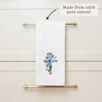 Floral Cross Tea Towel