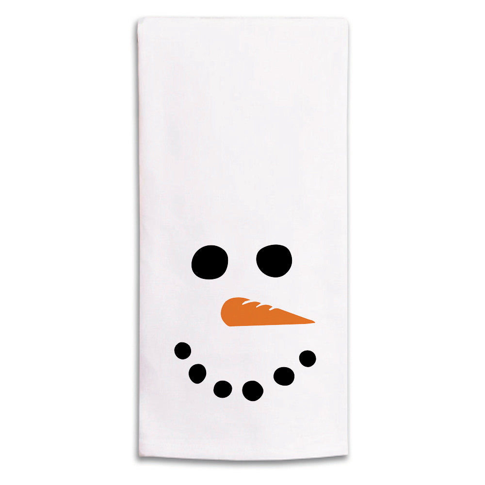 Snowman Face Tea Towel