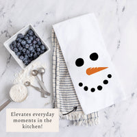 Snowman Face Tea Towel