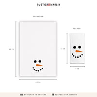 Snowman Face Tea Towel