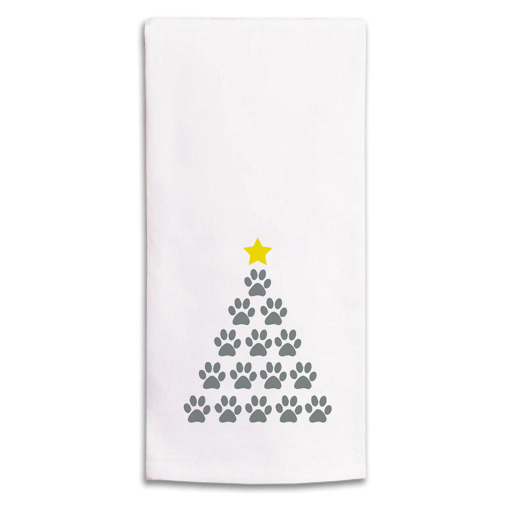 Paw Print Tree Tea Towel