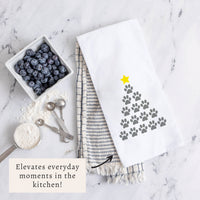 Paw Print Tree Tea Towel