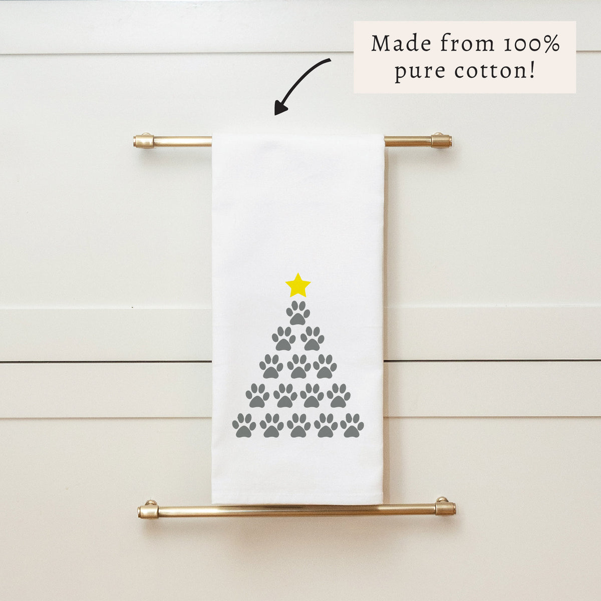 Paw Print Tree Tea Towel
