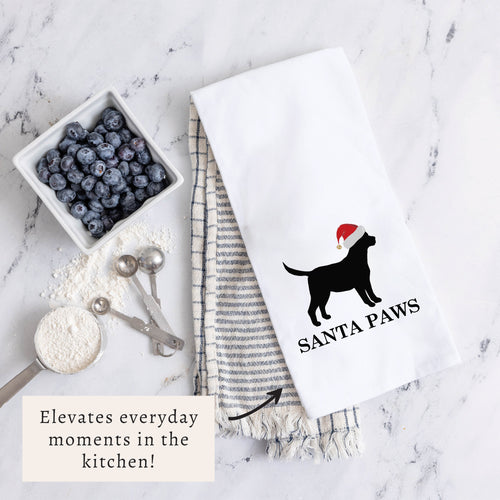 Santa Paws Tea Towel