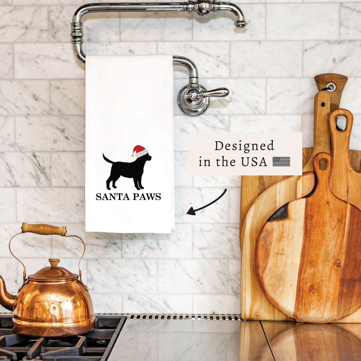 Santa Paws Tea Towel