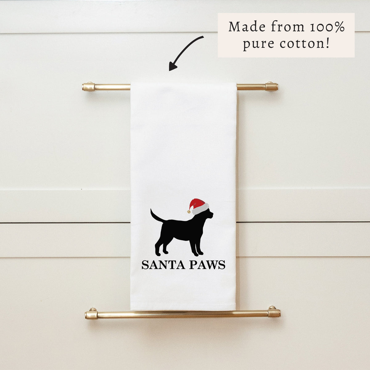 Santa Paws Tea Towel