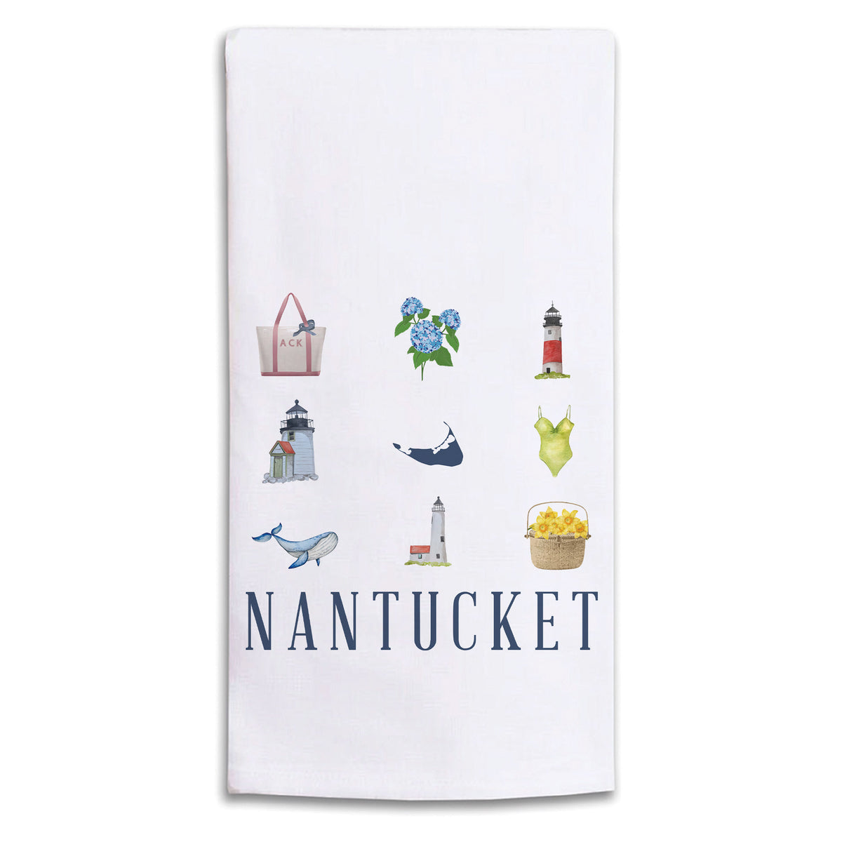 Nantucket Icons Tea Towel