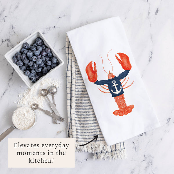 Nautical Lobster Tea Towel