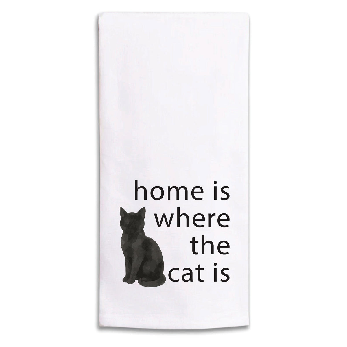 Home Is Where The Pet Cat Tea Towel