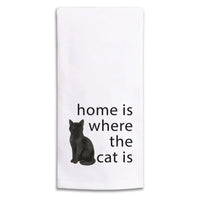 Home Is Where The Pet Cat Tea Towel