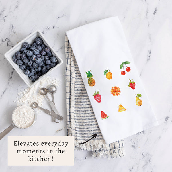 Fruit Icons Tea Towel