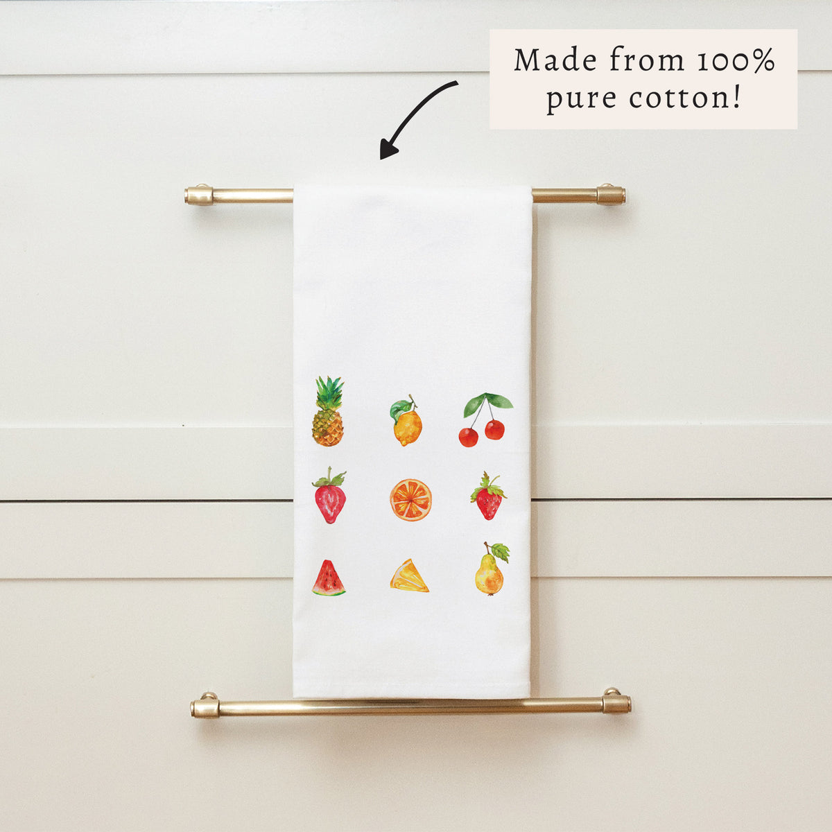 Fruit Icons Tea Towel