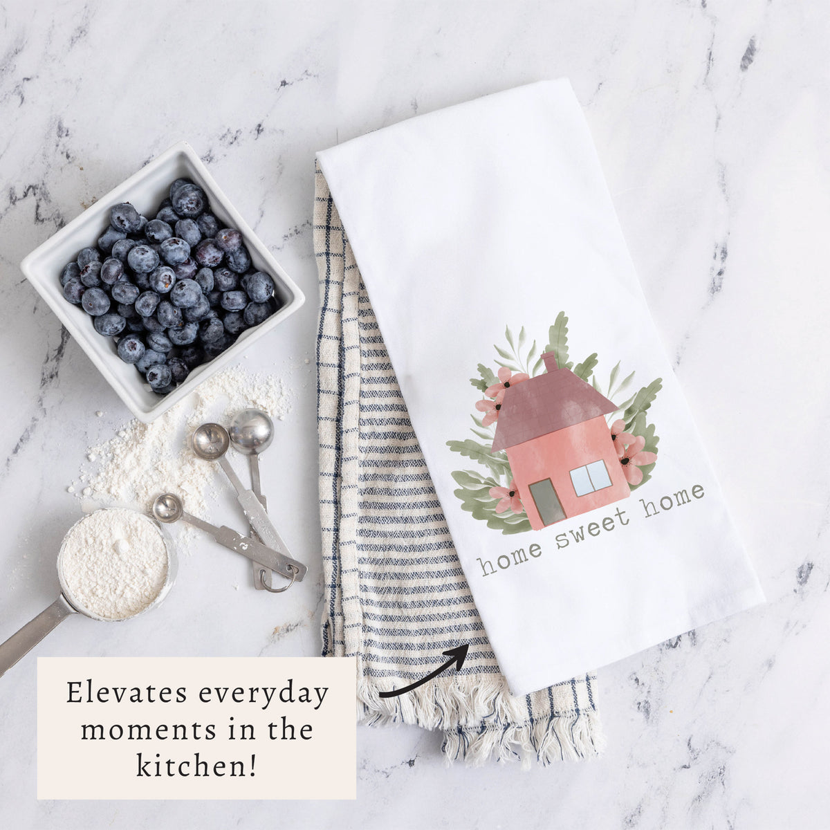 Blooming Home Sweet Home Tea Towel