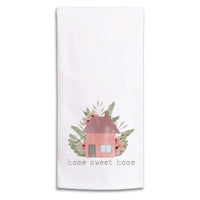 Blooming Home Sweet Home Personalized Tea Towel