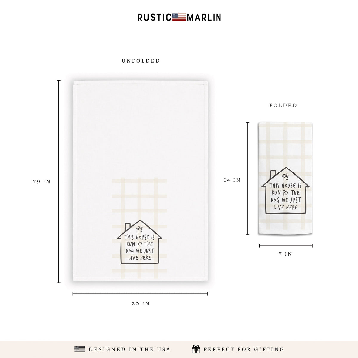 House Run By Dog Tea Towel