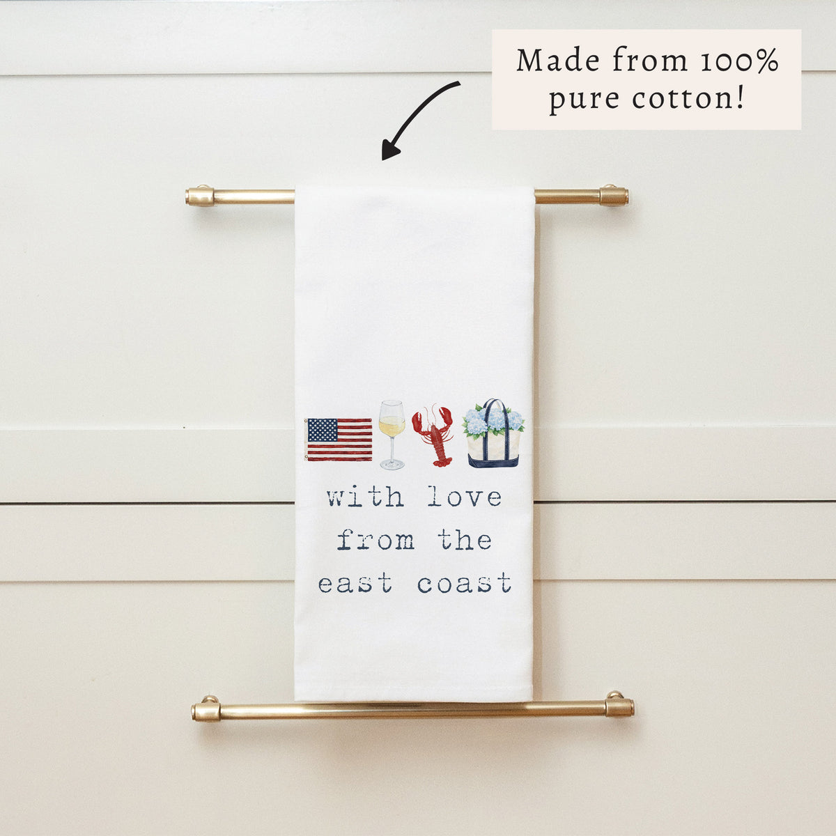 With Love From The East Coast Tea Towel