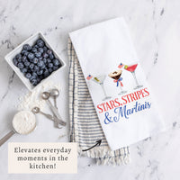 Stars Stripes & Martinis Tea Towel