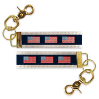 American Flag Color Block Keychain