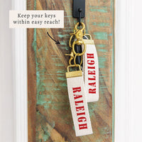 Raleigh Stencil Keychain