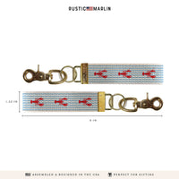Lobster Blue Stripe Keychain