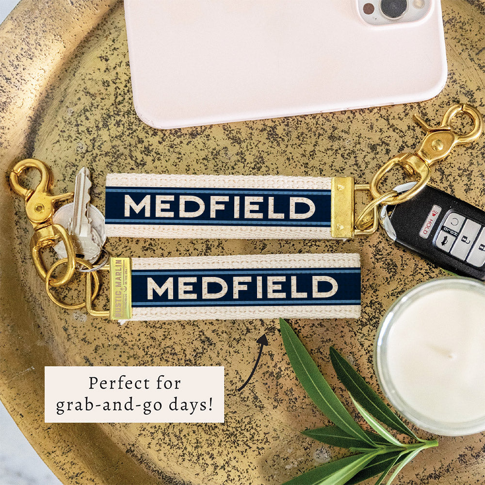 *Medfield Stripes Keychain