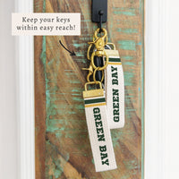 Green Bay Stripes Keychain