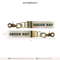 Green Bay Stripes Keychain