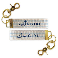 *Sciti Girl Blue Stripe Keychain