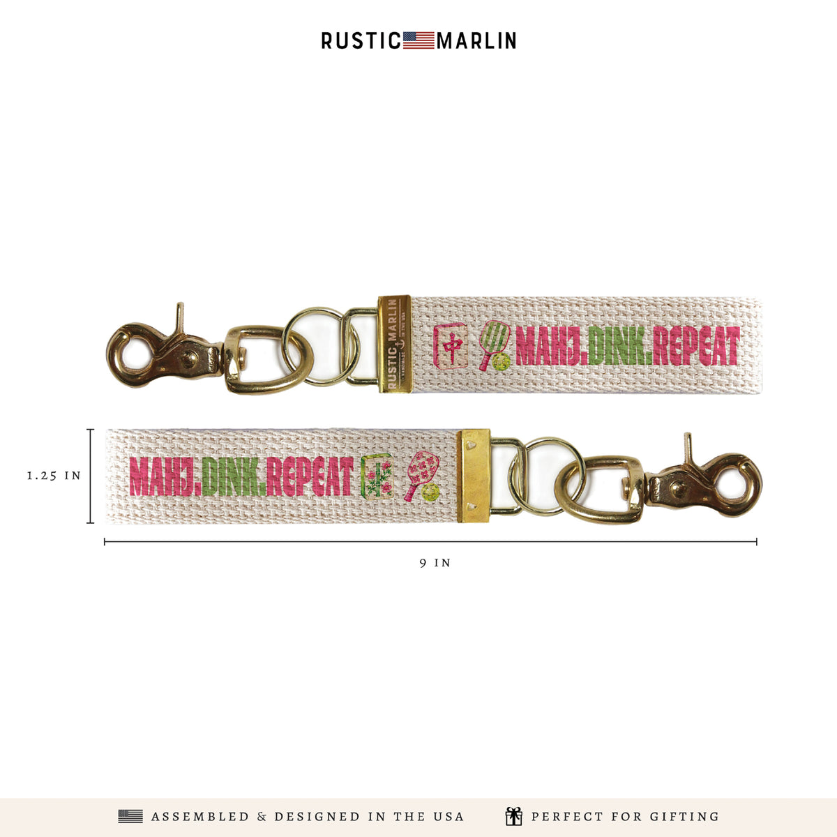Mahj.Dink.Repeat. Keychain