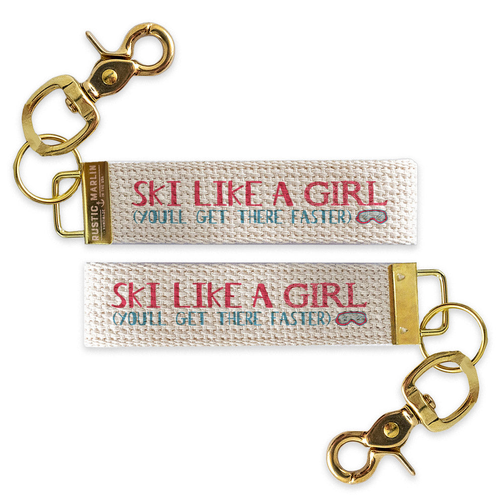 Ski Like A Girl Keychain