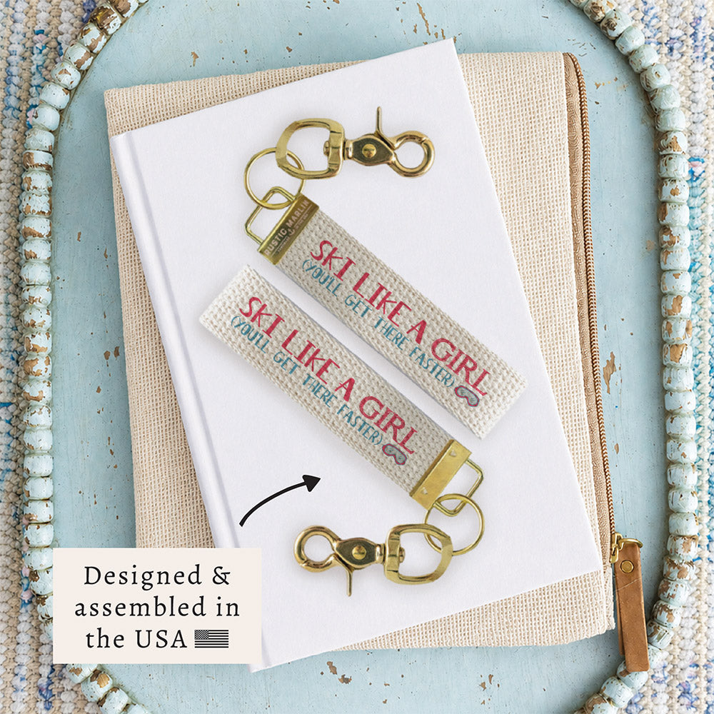 Ski Like A Girl Keychain