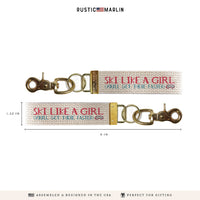 Ski Like A Girl Keychain