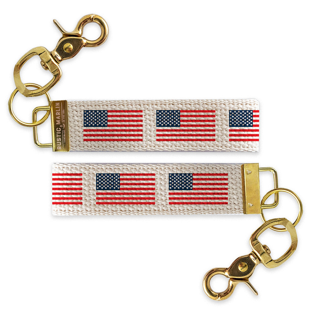 American Flag Keychain