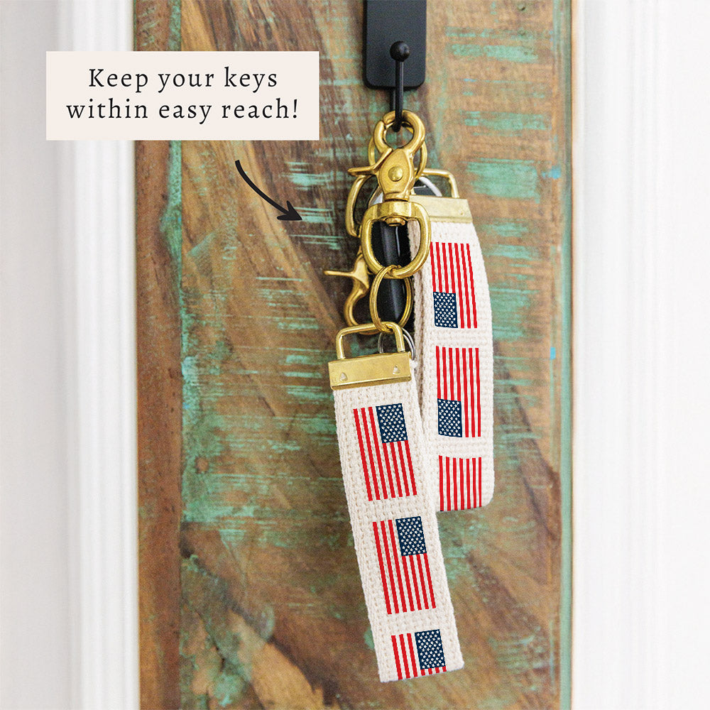 American Flag Keychain