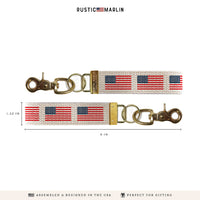 American Flag Keychain
