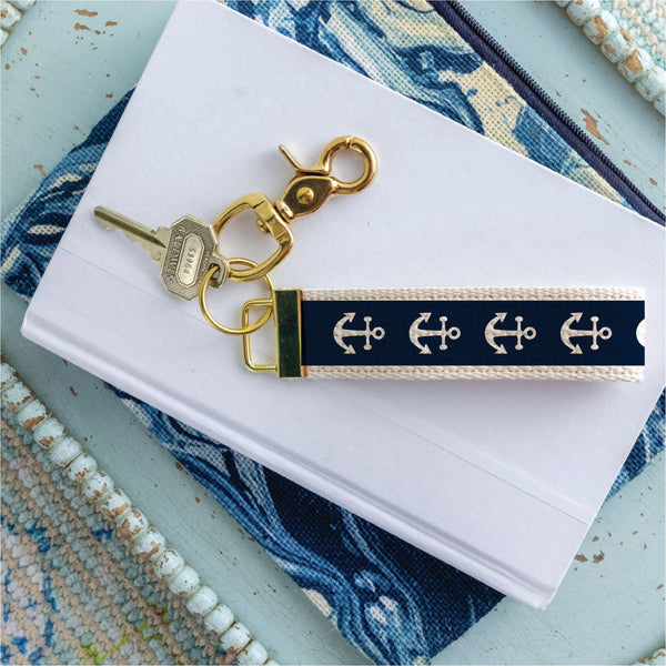 Anchor Navy Block Keychain