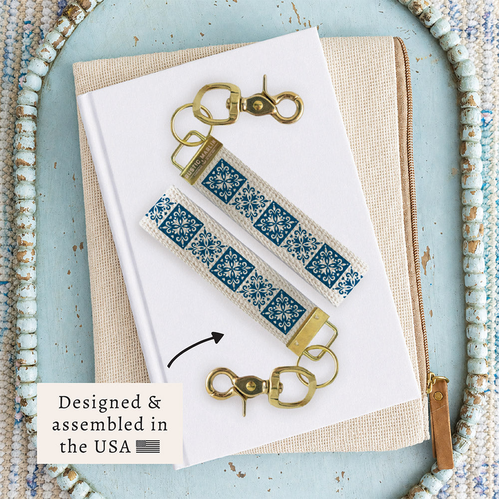 Blue Tiles Keychain